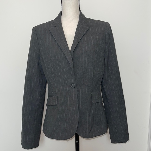The Limited Gray Pinstripe Suit Jacket - Picture 1 of 16